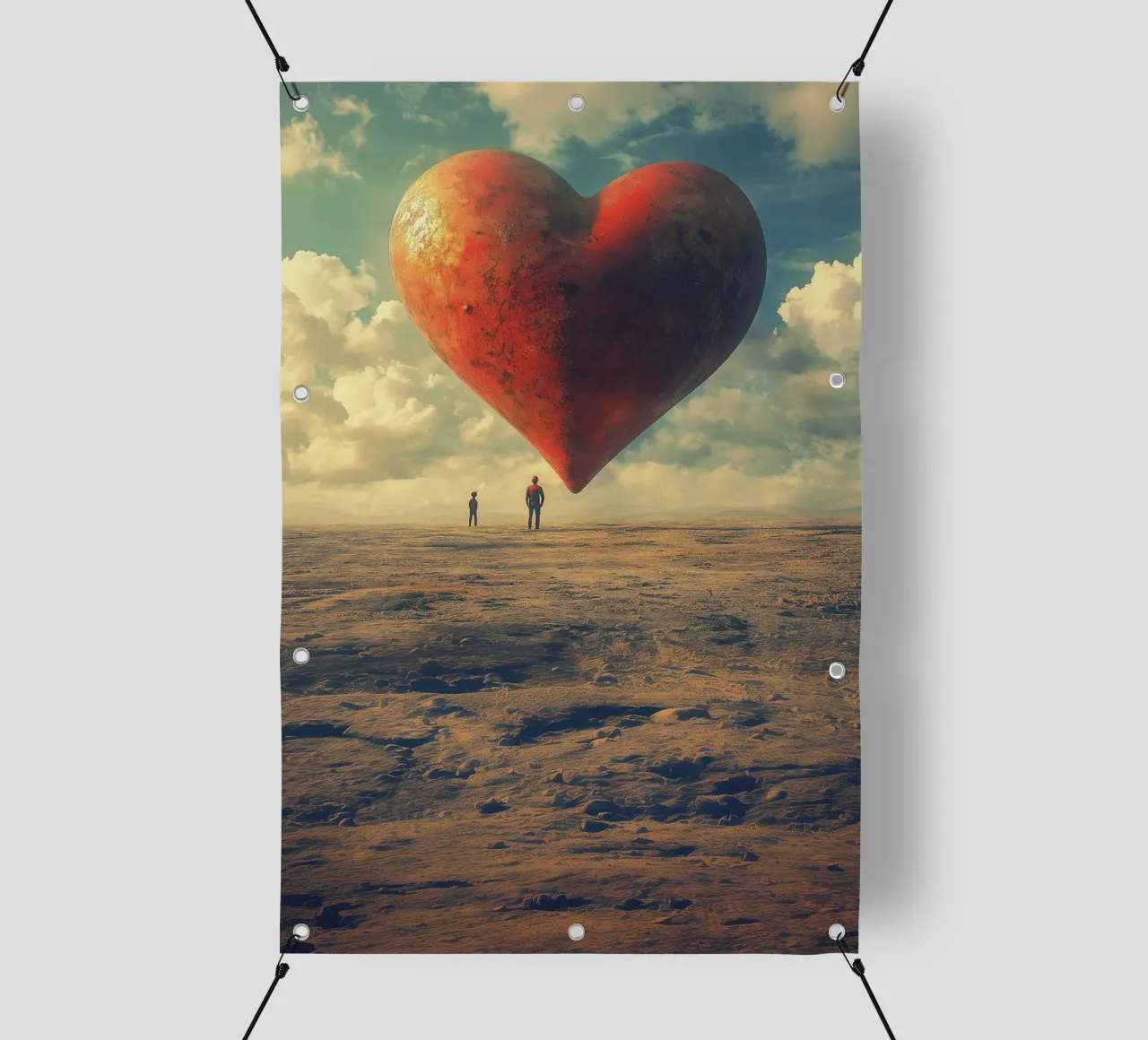 Big heart in the desert telo in pvc da Synthaira