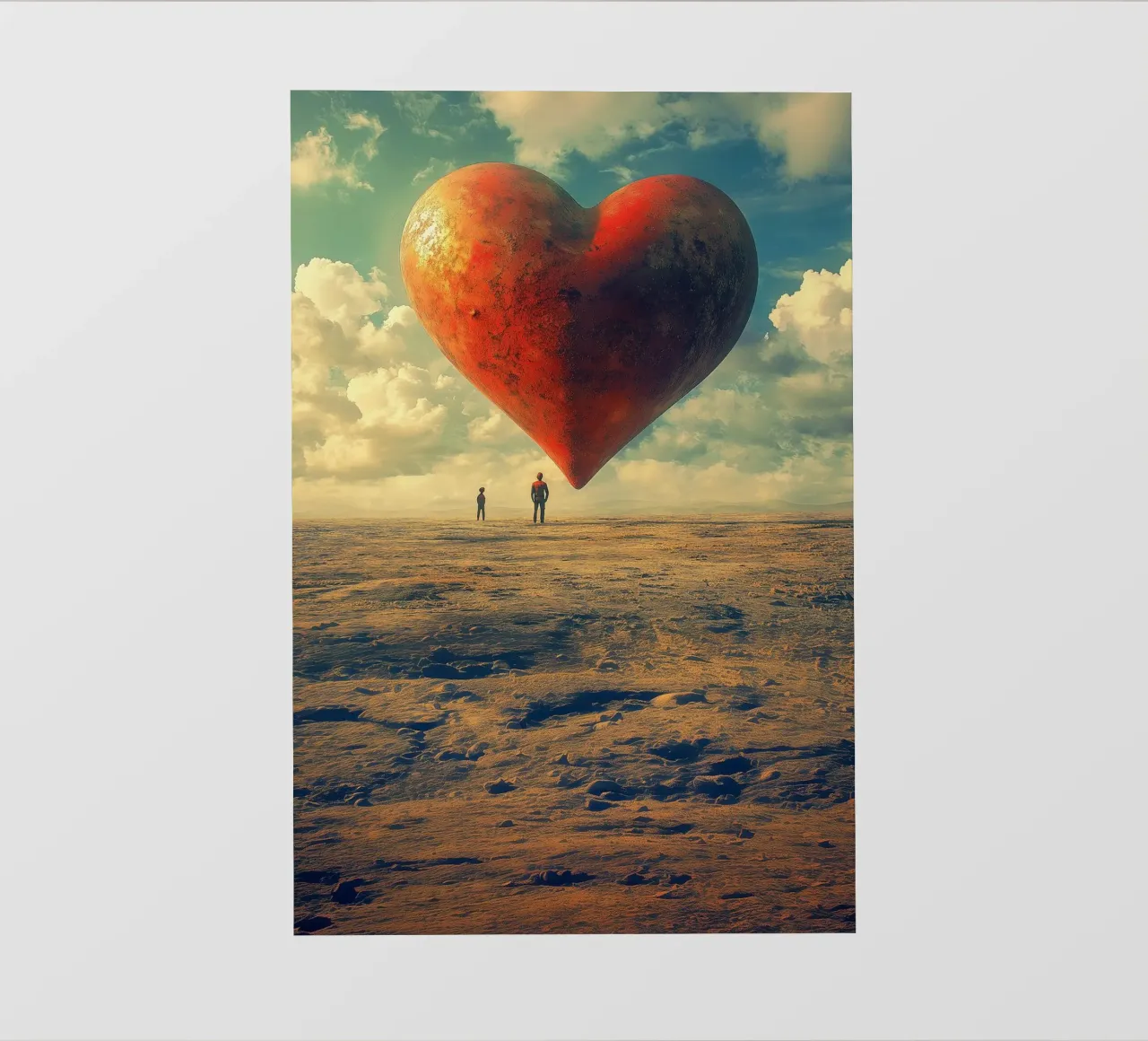 Heart of the World - Surreal Symbolic Landscape Print telo in pvc da Synthaira