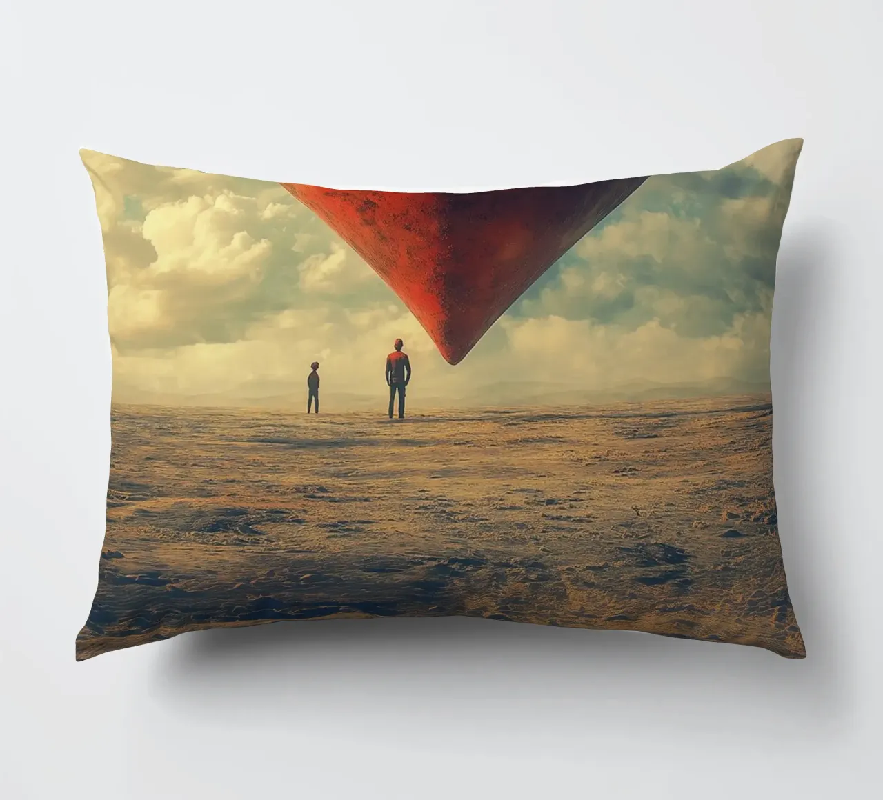 Big heart in the desert cuscino da Synthaira