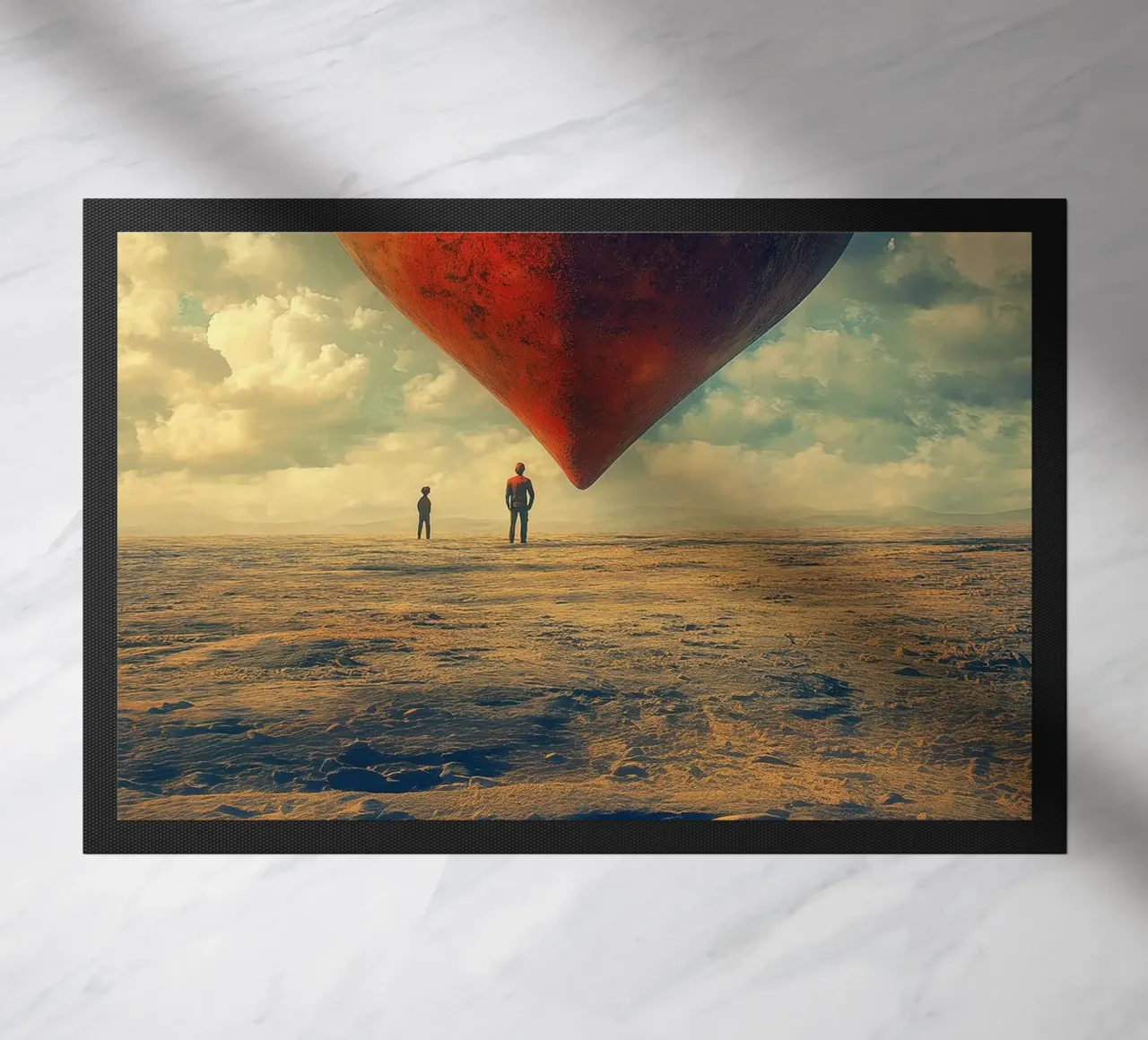 Heart of the World - Surreal Symbolic Landscape Print zerbino da Synthaira