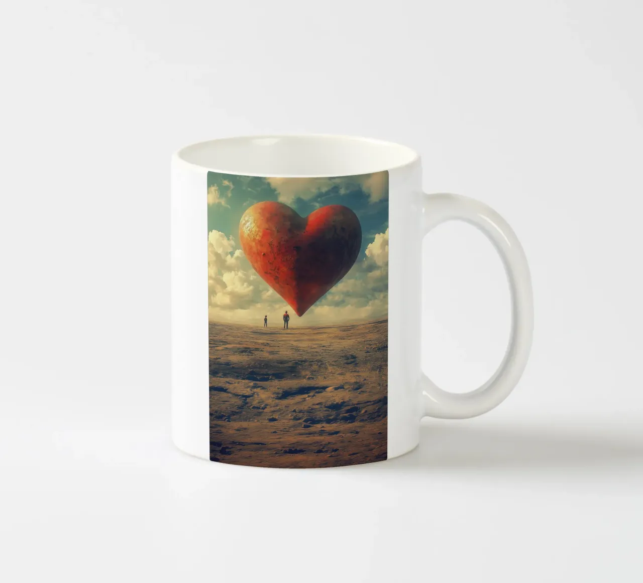 Big heart in the desert tazza in ceramica da Synthaira
