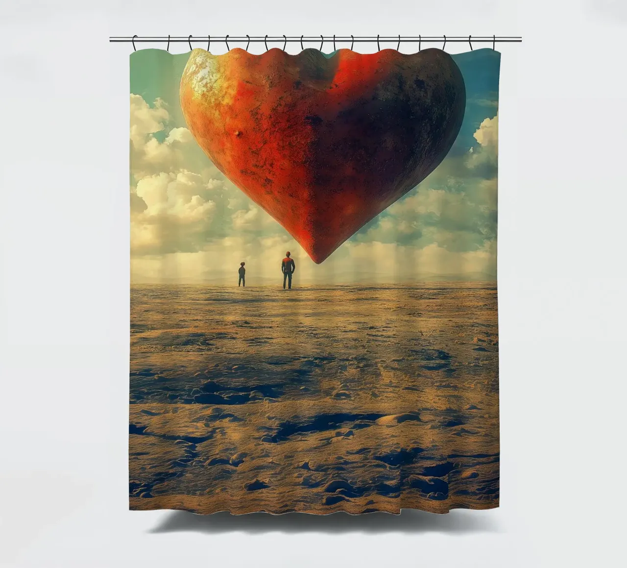 Heart of the World - Surreal Symbolic Landscape Print tenda da doccia da Synthaira
