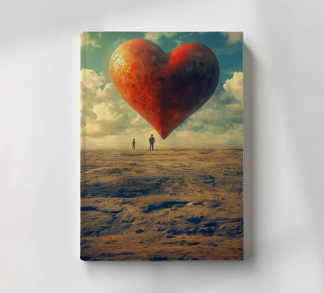 Heart of the World - Surreal Symbolic Landscape Print notebook by Synthaira