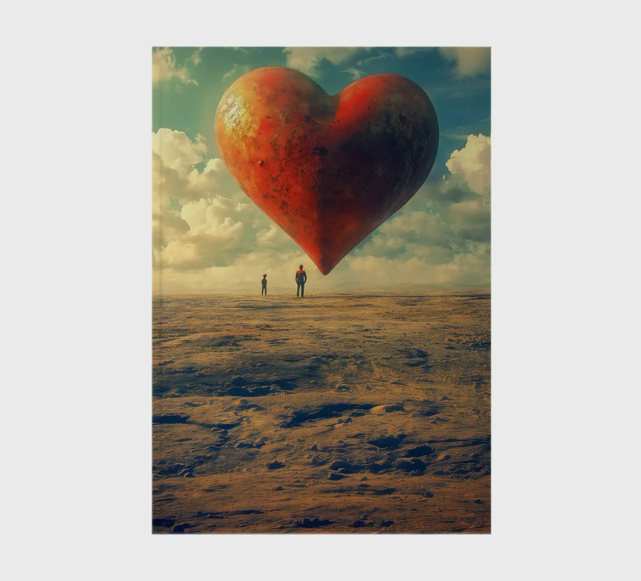 Heart of the World - Surreal Symbolic Landscape Print notebook by Synthaira