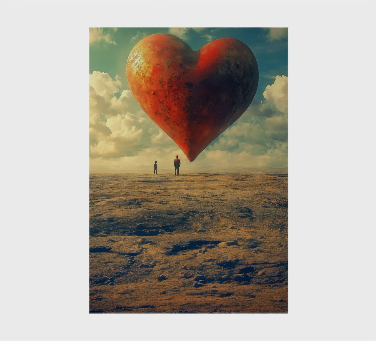 Heart of the World - Surreal Symbolic Landscape Print notebook by Synthaira