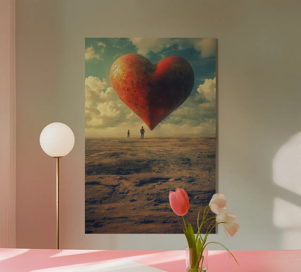 Big heart in the desert plexiglass da Synthaira