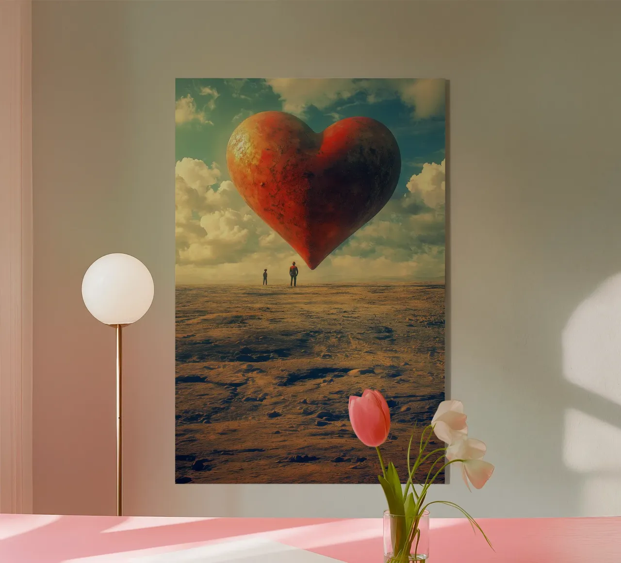 Heart of the World - Surreal Symbolic Landscape Print plexiglass da Synthaira