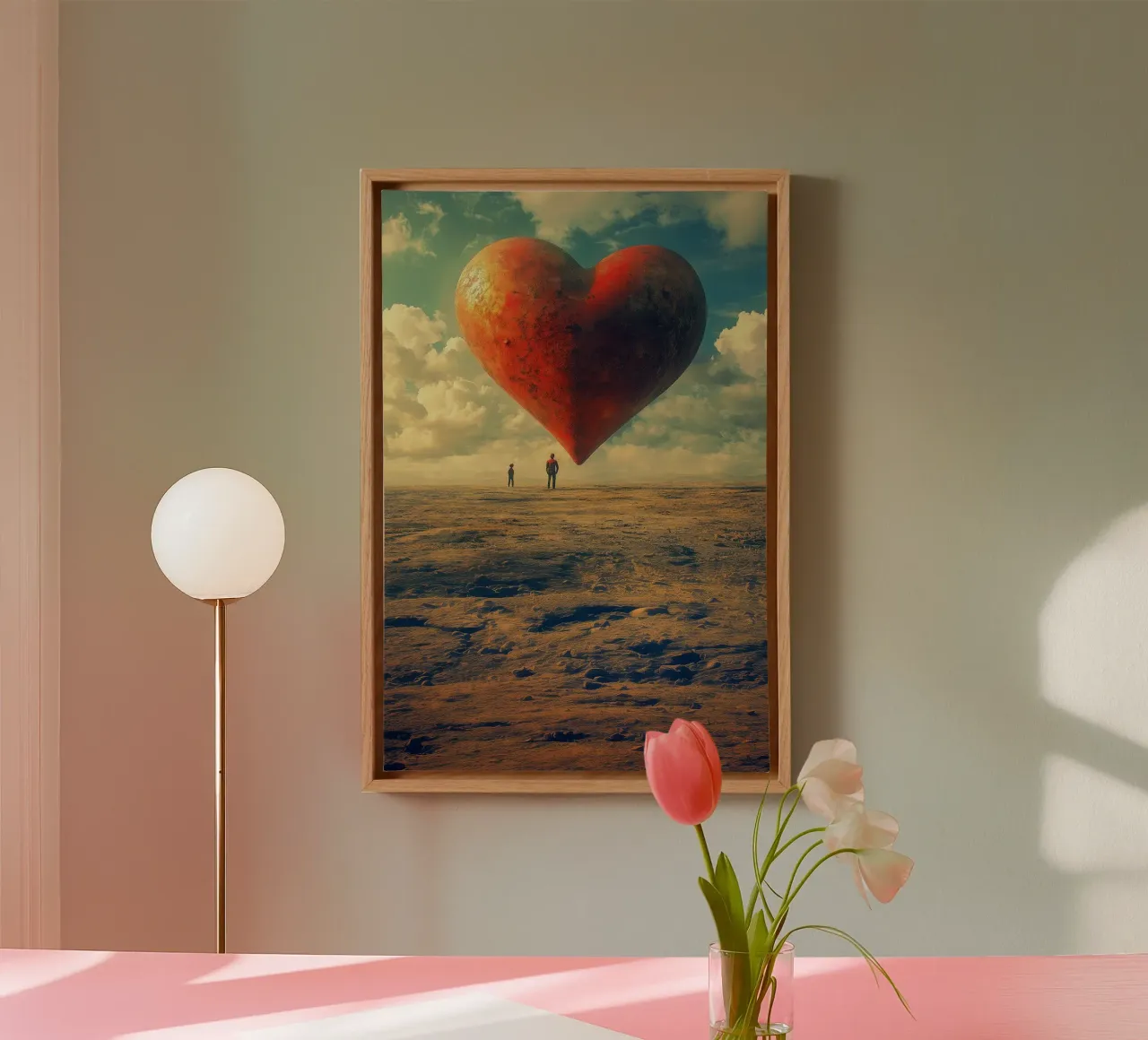 Heart of the World - Surreal Symbolic Landscape Print tela da Synthaira