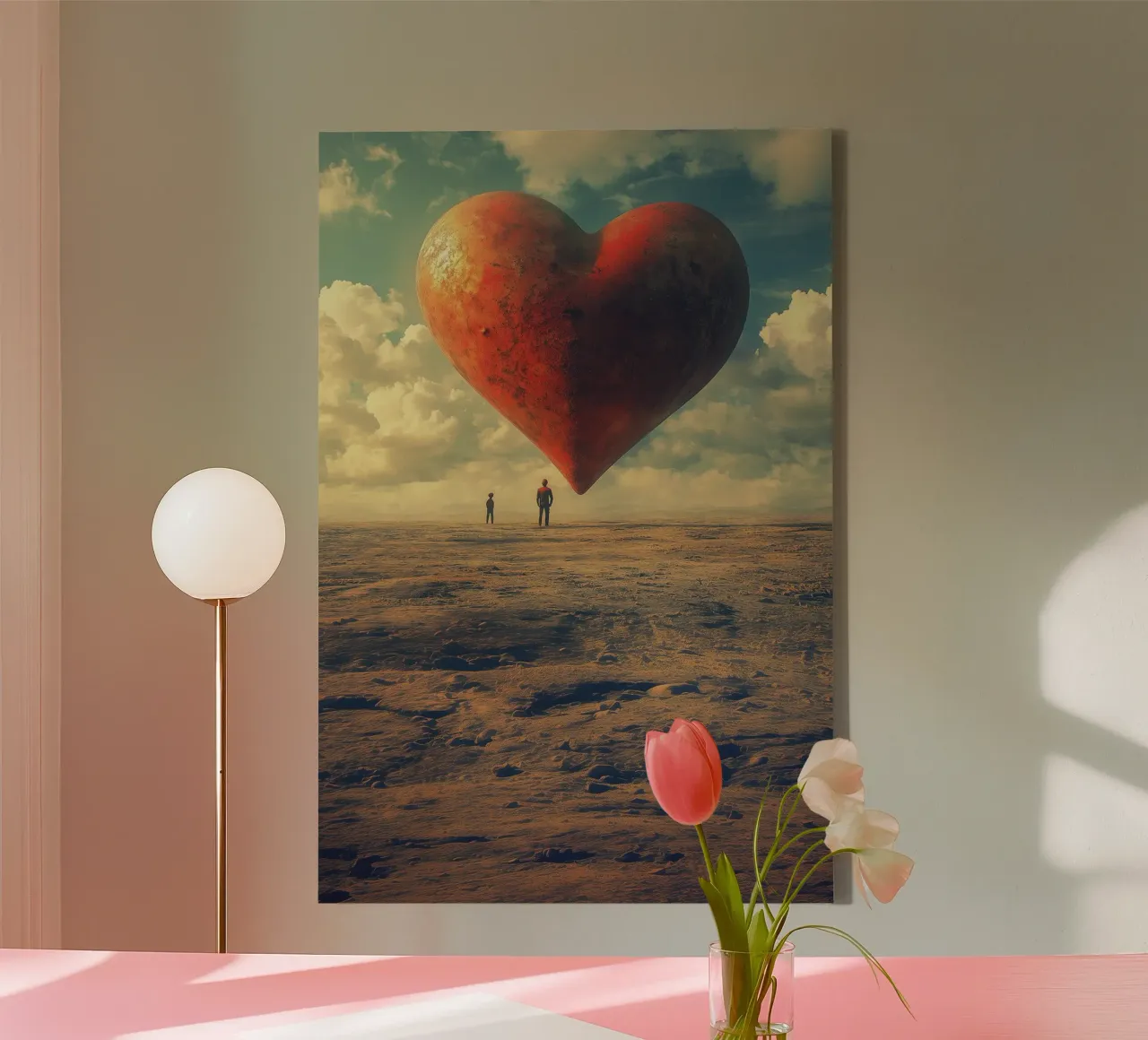 Big heart in the desert tela da Synthaira
