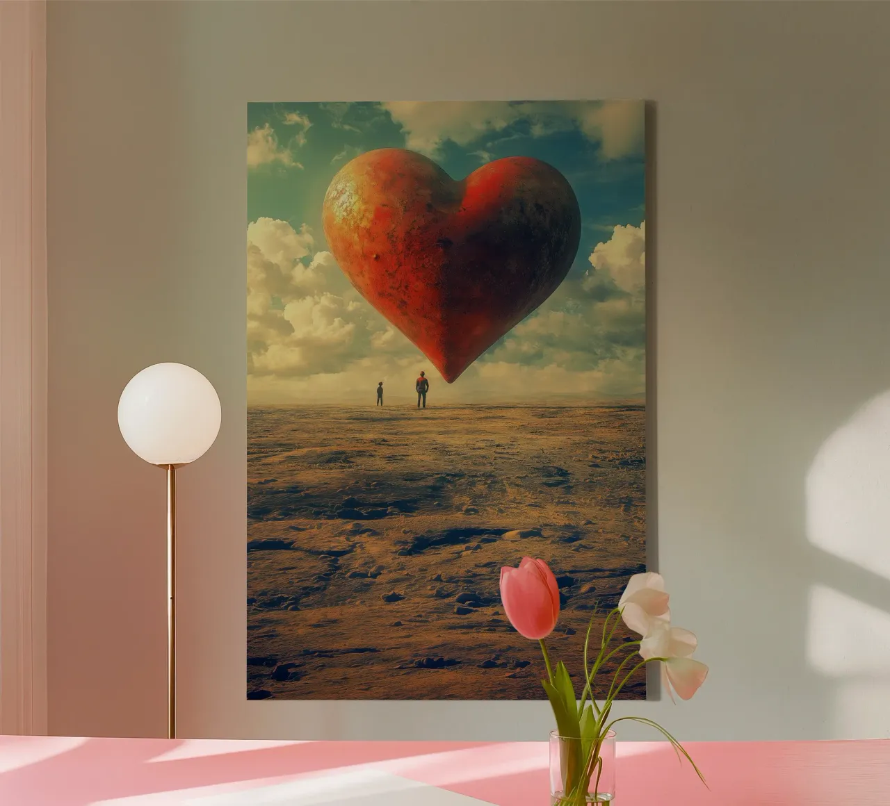 Heart of the World - Surreal Symbolic Landscape Print tela da Synthaira