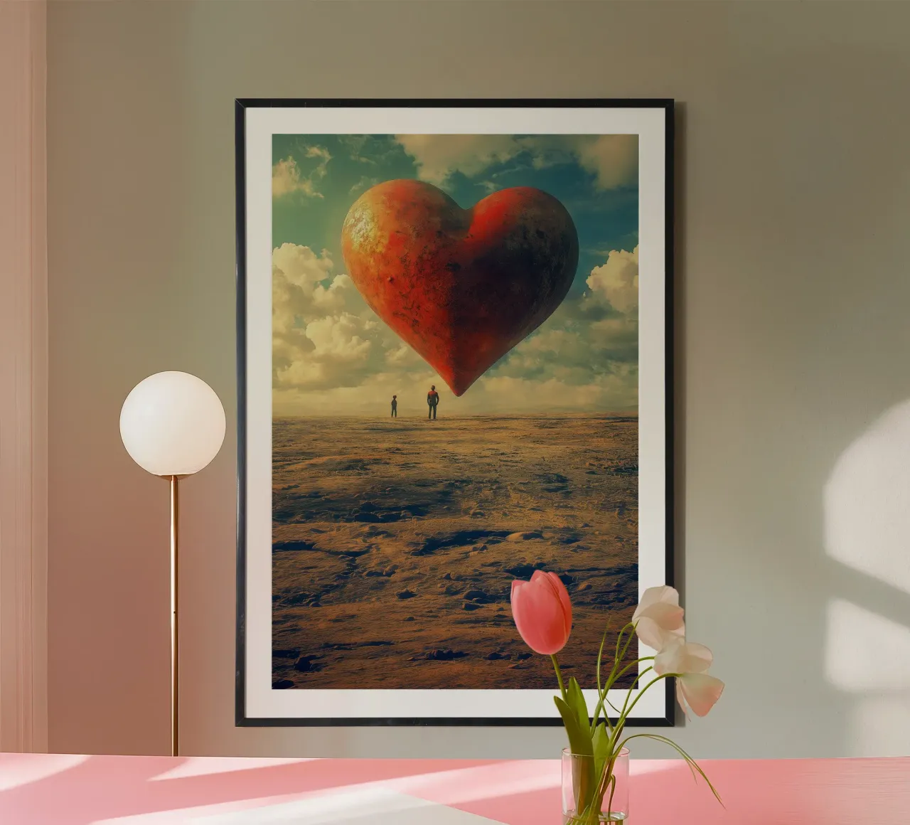 Heart of the World - Surreal Symbolic Landscape Print carta hahnemรผhle da Synthaira