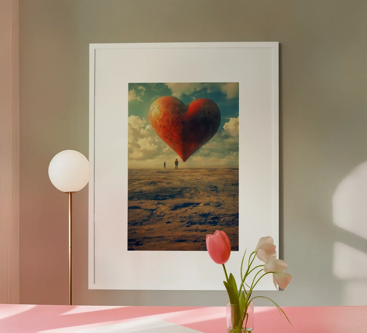 Heart of the World - Surreal Symbolic Landscape Print carta hahnemรผhle da Synthaira