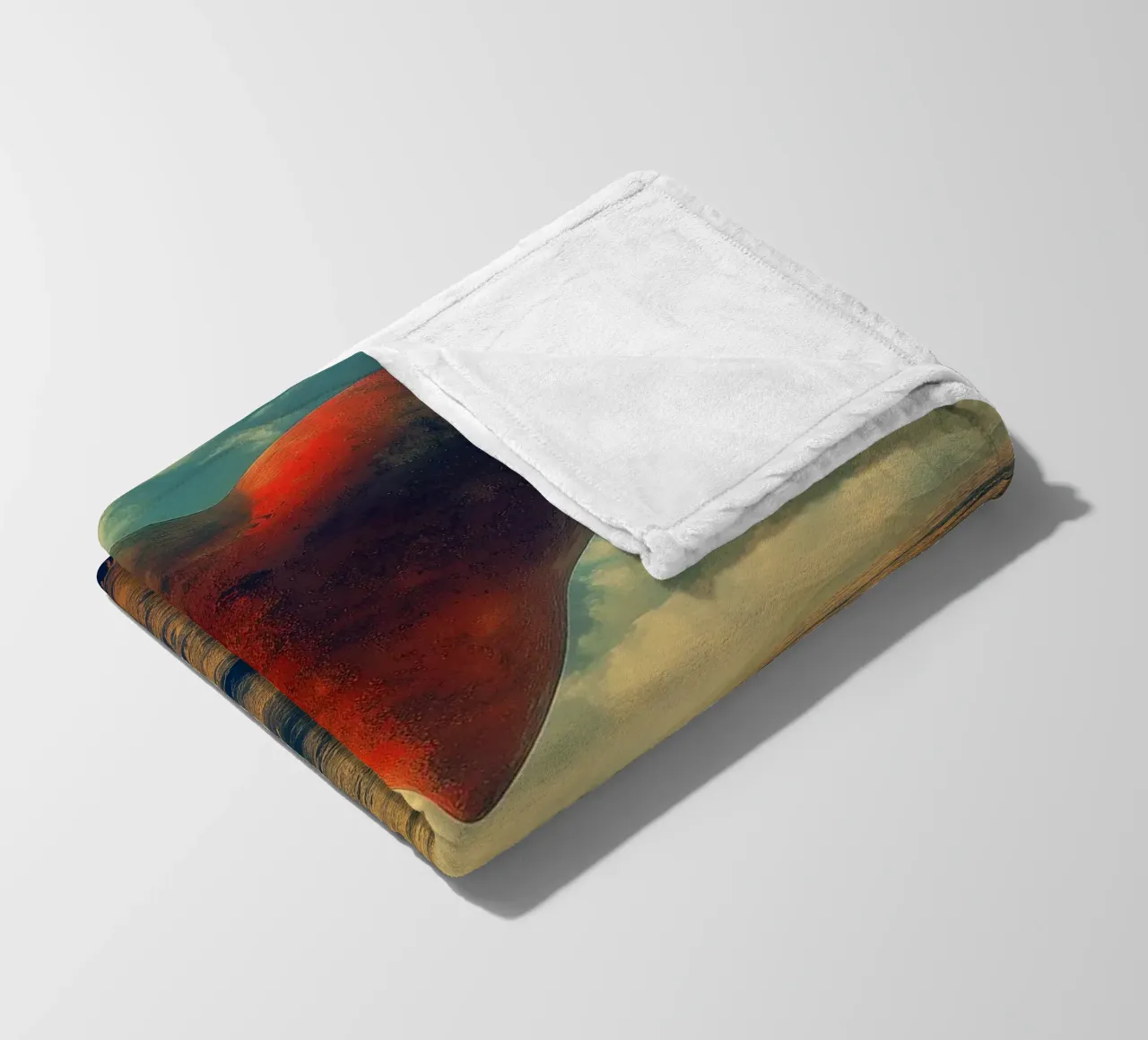 Heart of the World - Surreal Symbolic Landscape Print coperta in pile da Synthaira