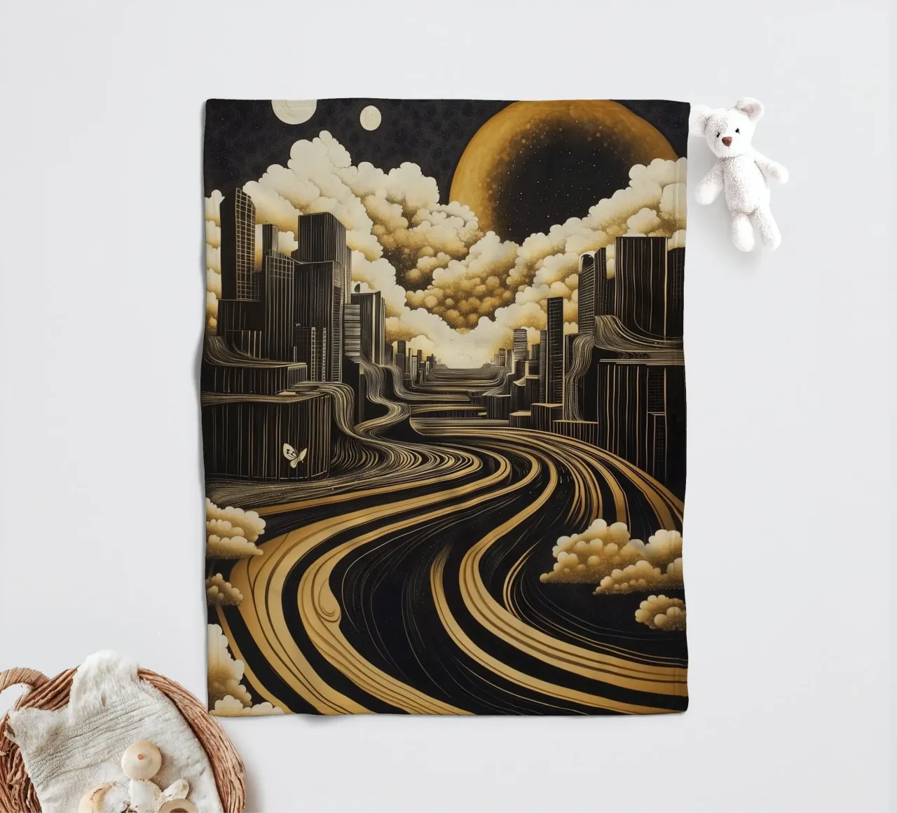Abstract city coperta in pile da Synthaira
