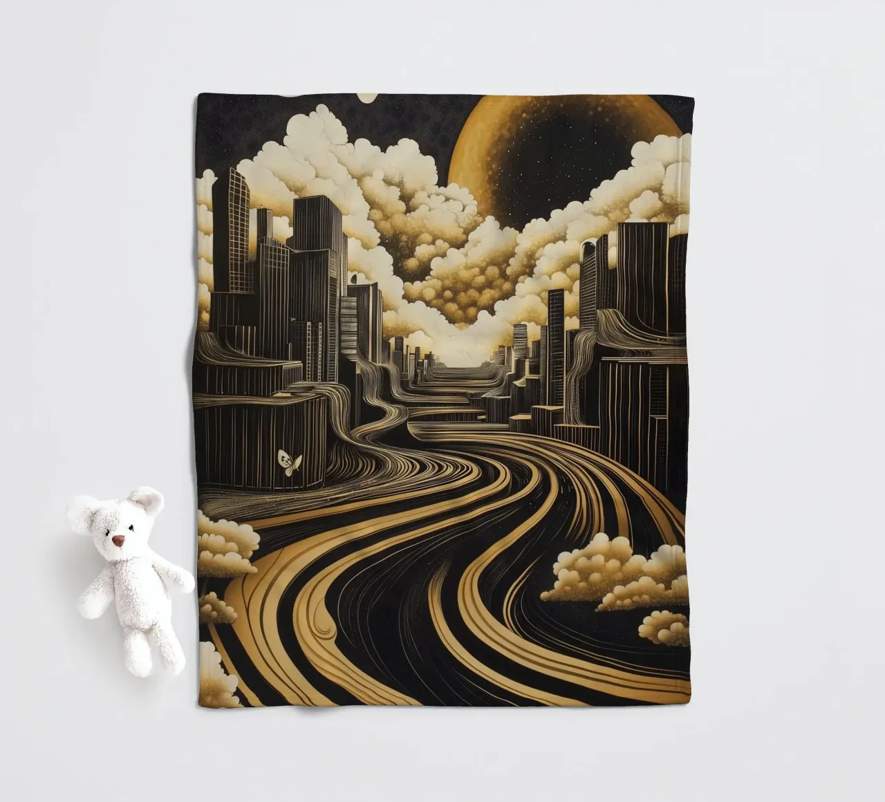 Abstract city coperta in pile da Synthaira