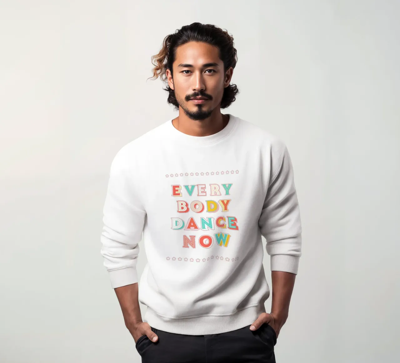 Pastel "Everybody Dance Now" Retro Typography felpa da showmemars