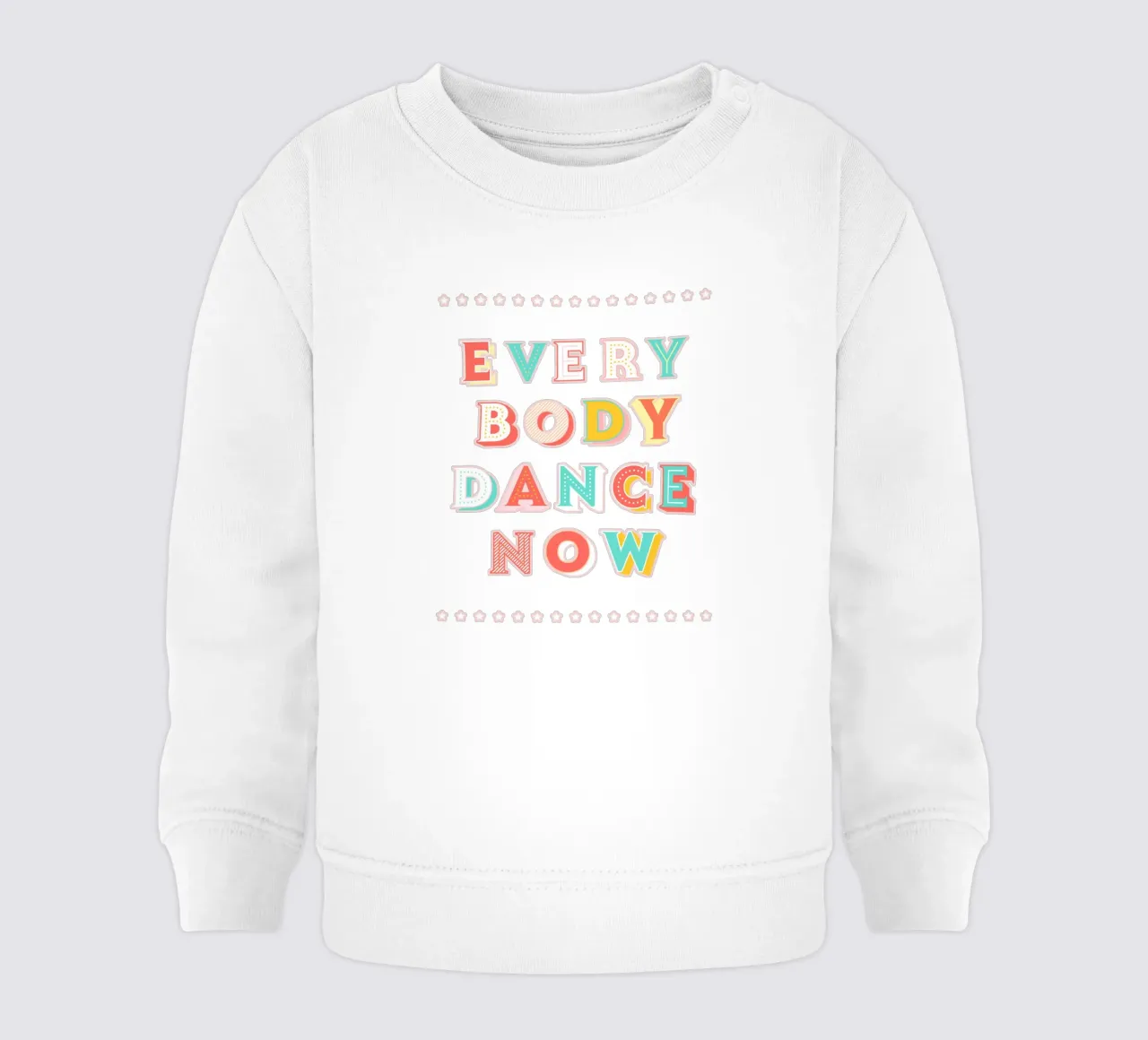 Pastel "Everybody Dance Now" Retro Typography felpa neonato da showmemars
