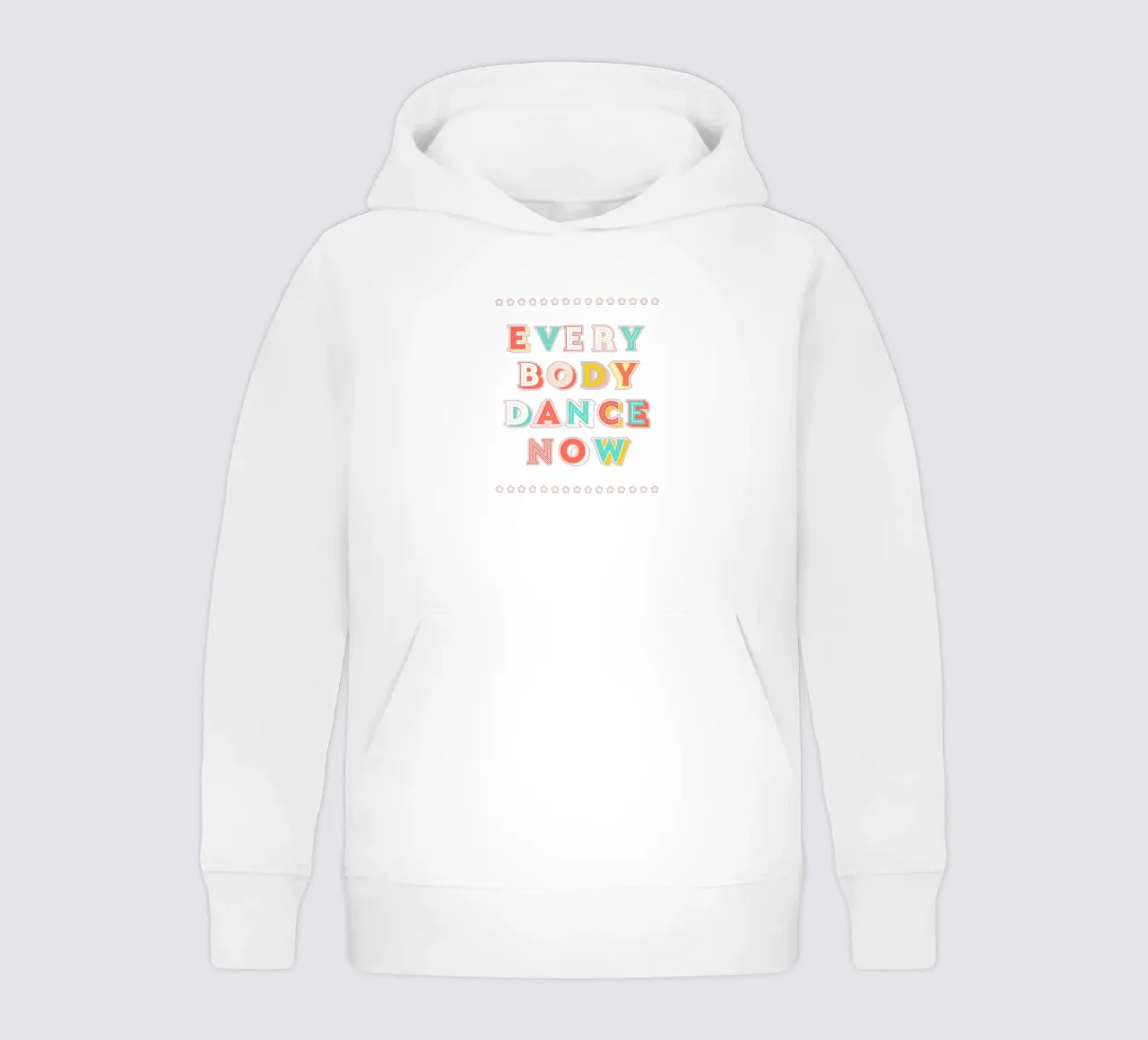 Pastel "Everybody Dance Now" Retro Typography kinder hoodie van showmemars