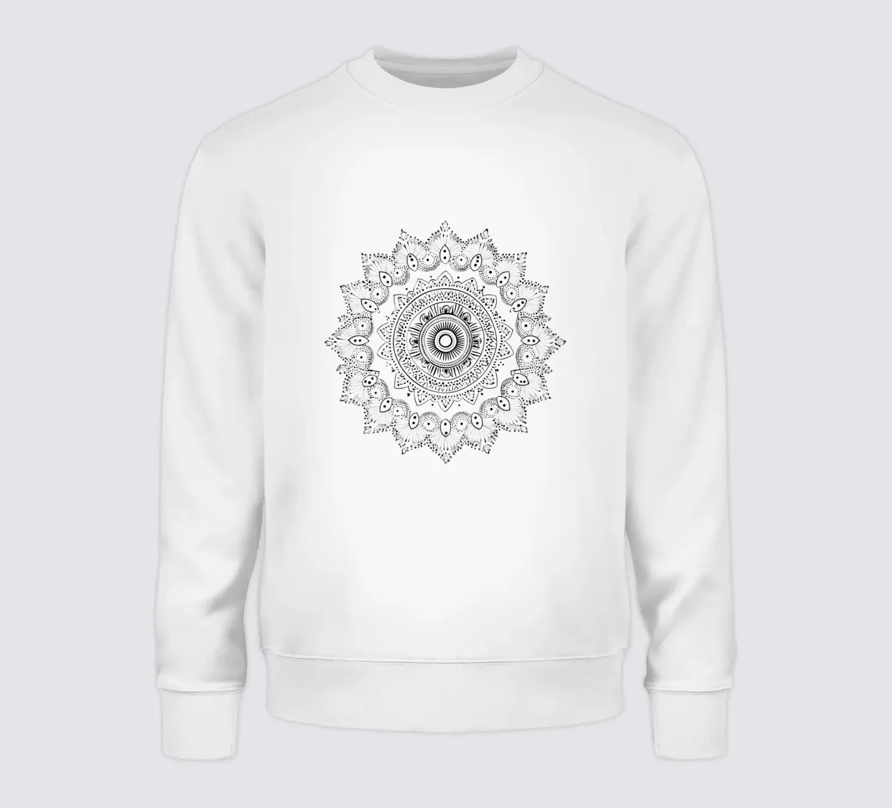 Mandala in bianco e nero felpa da Spiritual Touch