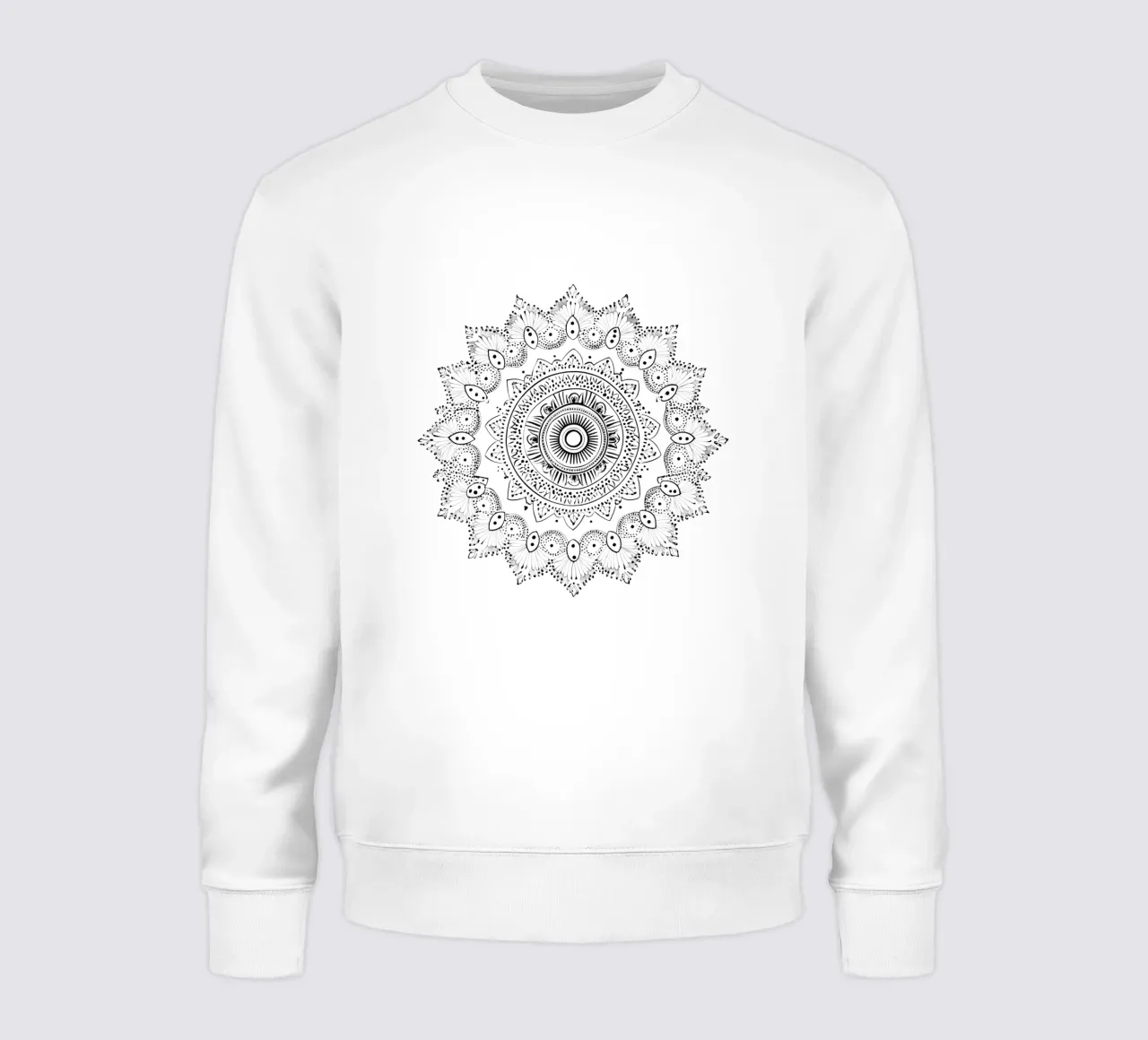 Mandala in bianco e nero felpa da Spiritual Touch
