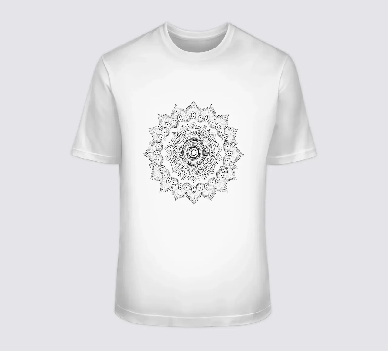 Mandala in bianco e nero t-shirt da Spiritual Touch