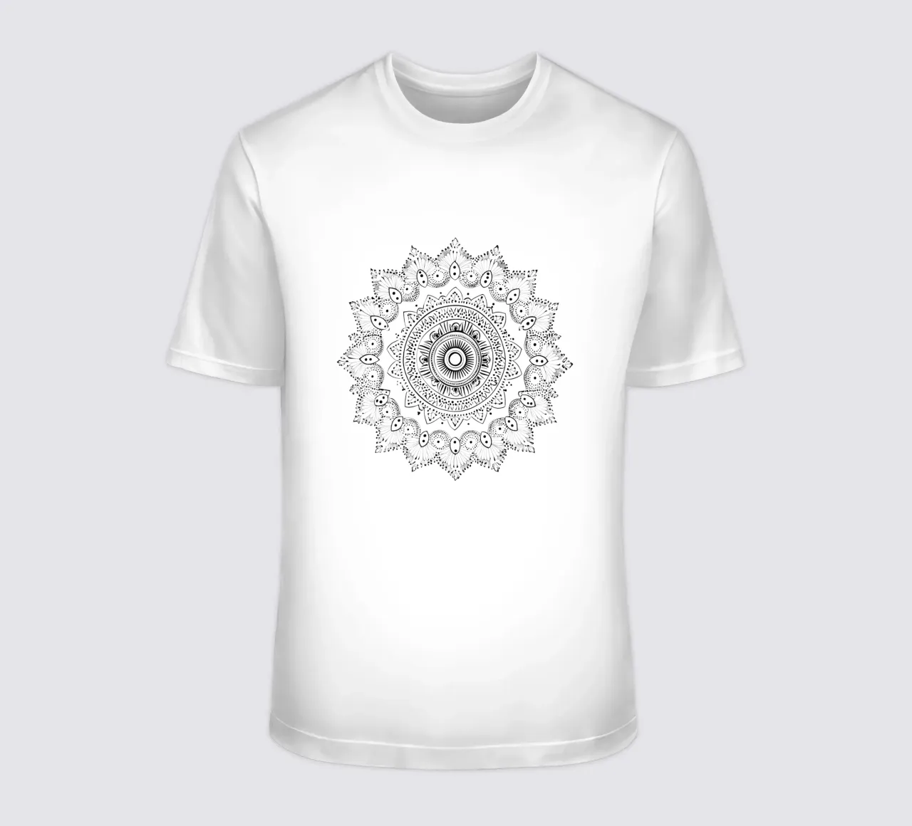 Mandala in bianco e nero t-shirt da Spiritual Touch