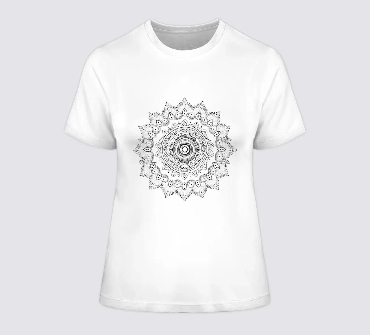 Mandala in bianco e nero t-shirt da donna da Spiritual Touch