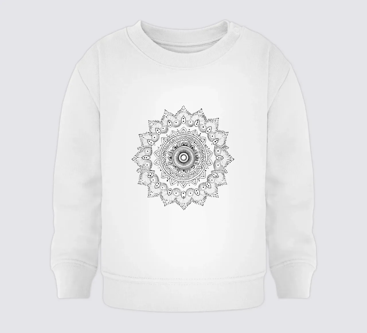 Mandala in bianco e nero felpa neonato da Spiritual Touch