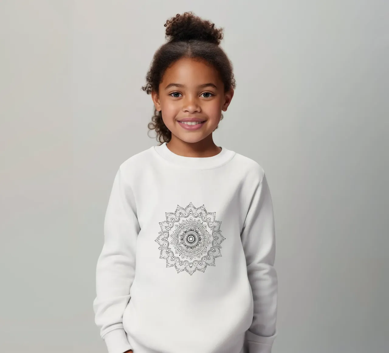Mandala in bianco e nero felpa bambino da Spiritual Touch