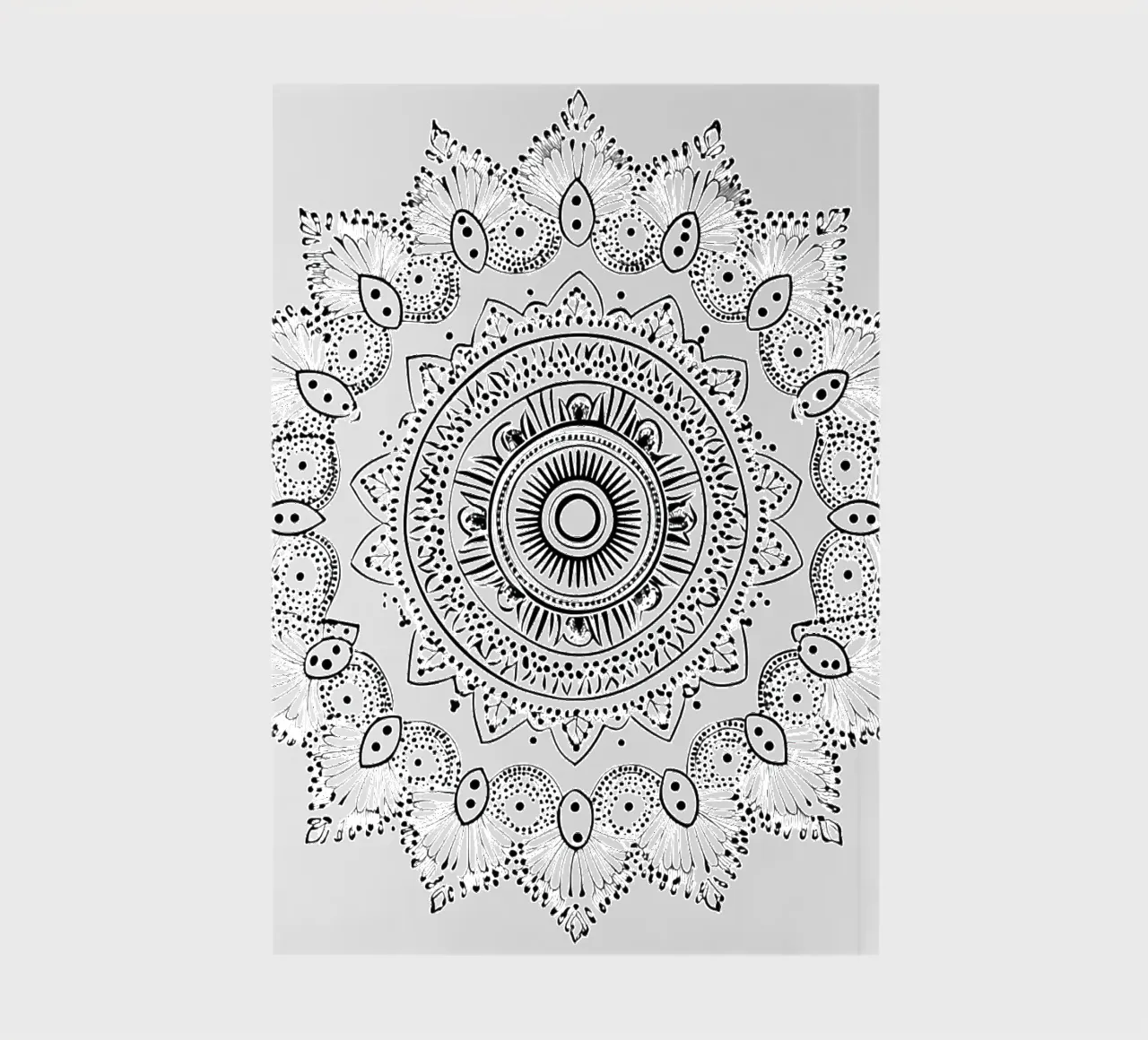 Mandala in bianco e nero diario da Spiritual Touch