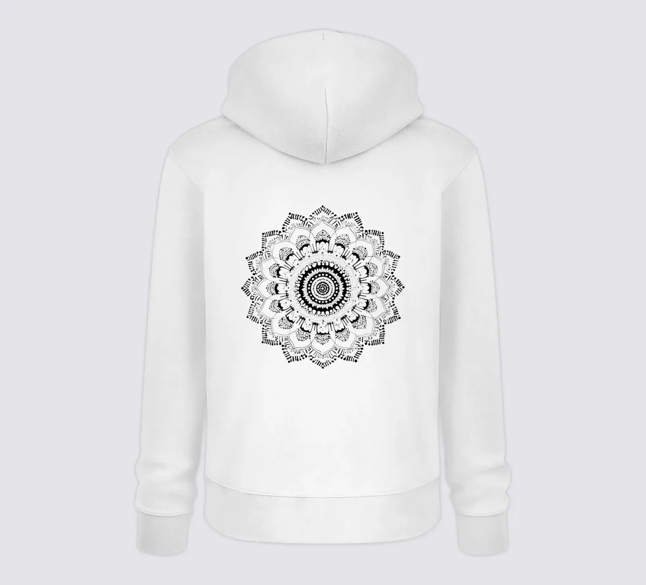 Mandala in bianco e nero felpa con cappuccio da Spiritual Touch
