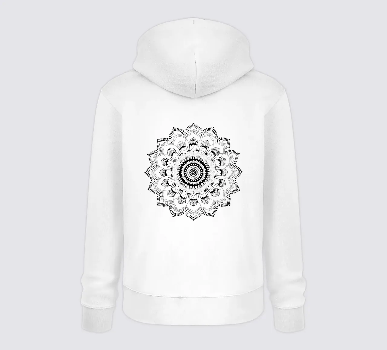 Mandala in bianco e nero felpa con cappuccio da Spiritual Touch