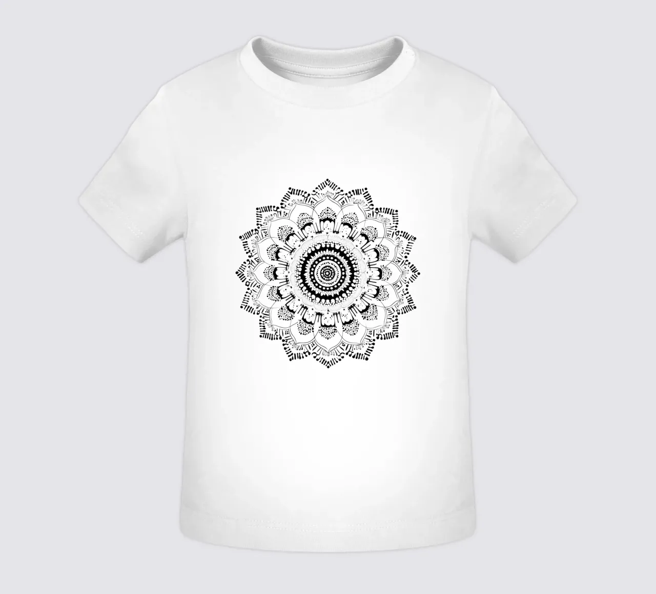 Mandala in bianco e nero maglietta neonato da Spiritual Touch