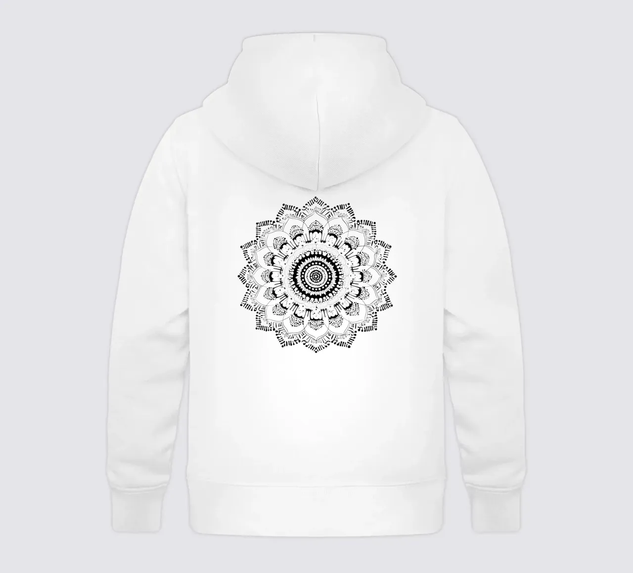 Mandala in bianco e nero felpa bambino con cappuccio da Spiritual Touch