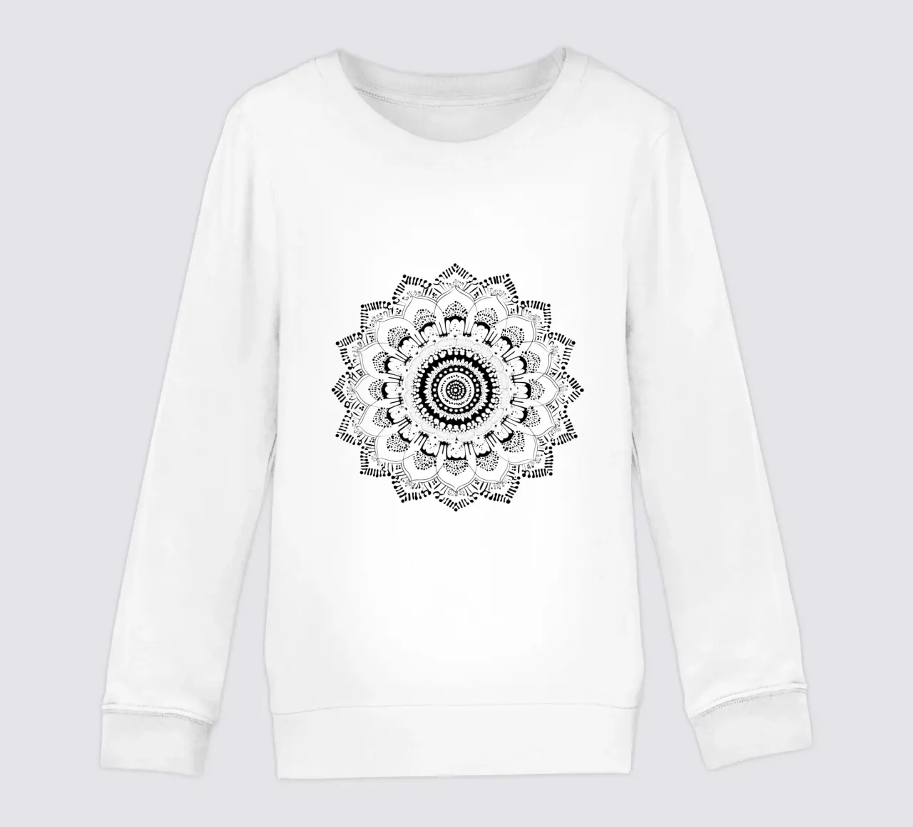 Mandala in bianco e nero felpa bambino da Spiritual Touch