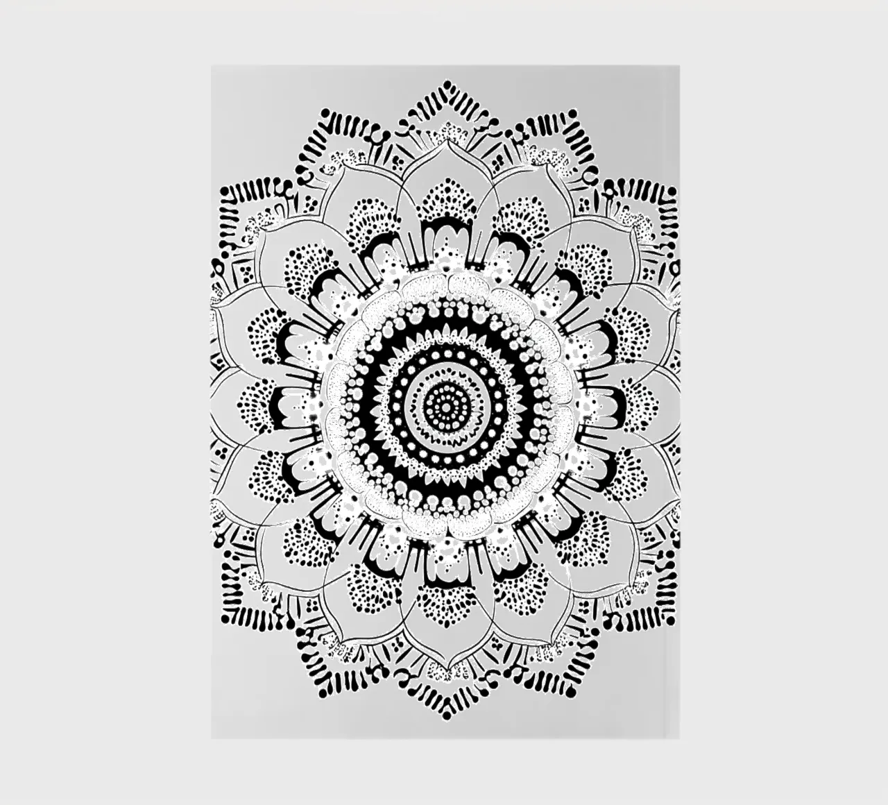 Mandala in bianco e nero diario da Spiritual Touch