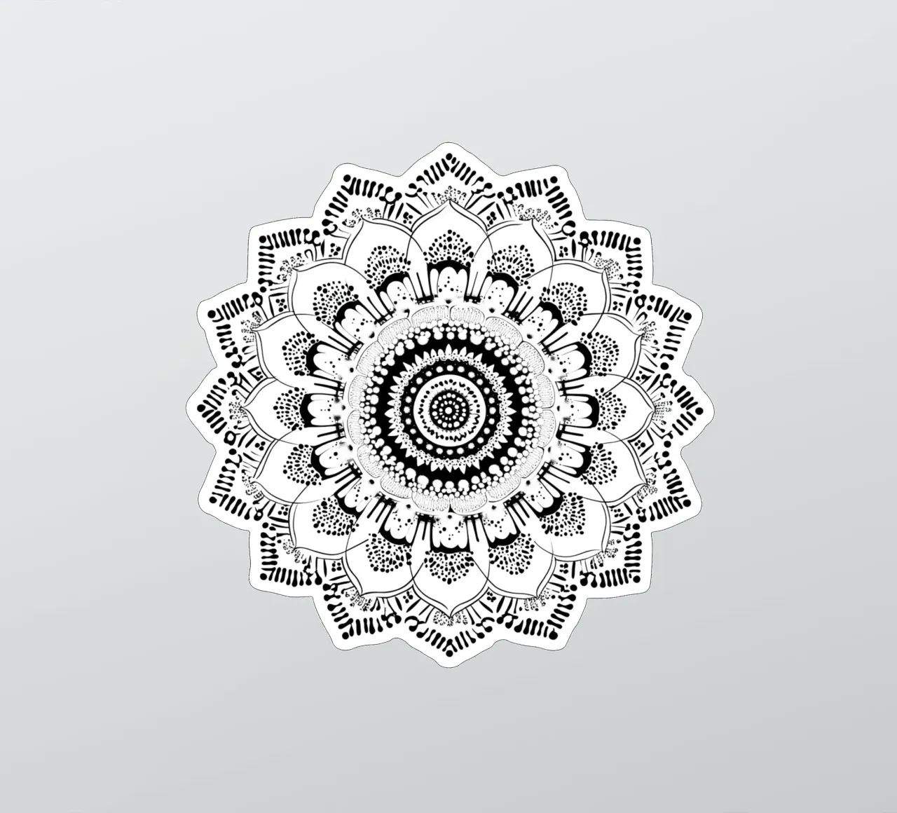 Mandala in bianco e nero adesivo da Spiritual Touch