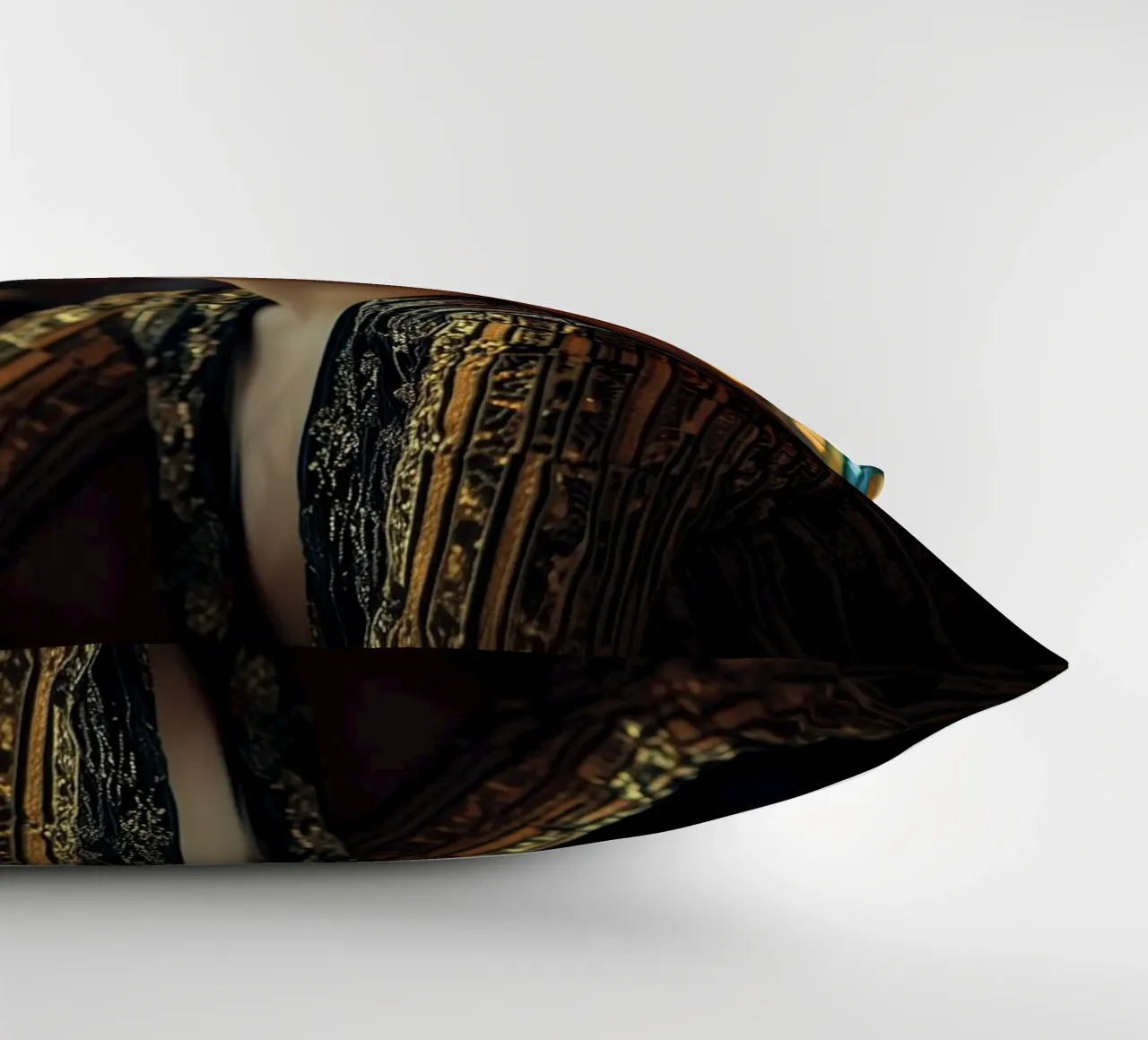 Art deco girl in black cuscino da Synthaira
