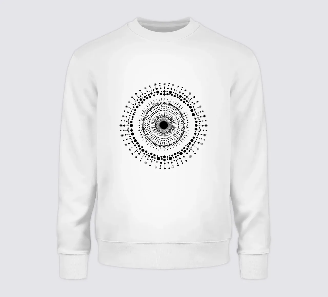 Mandala in bianco e nero felpa da Spiritual Touch