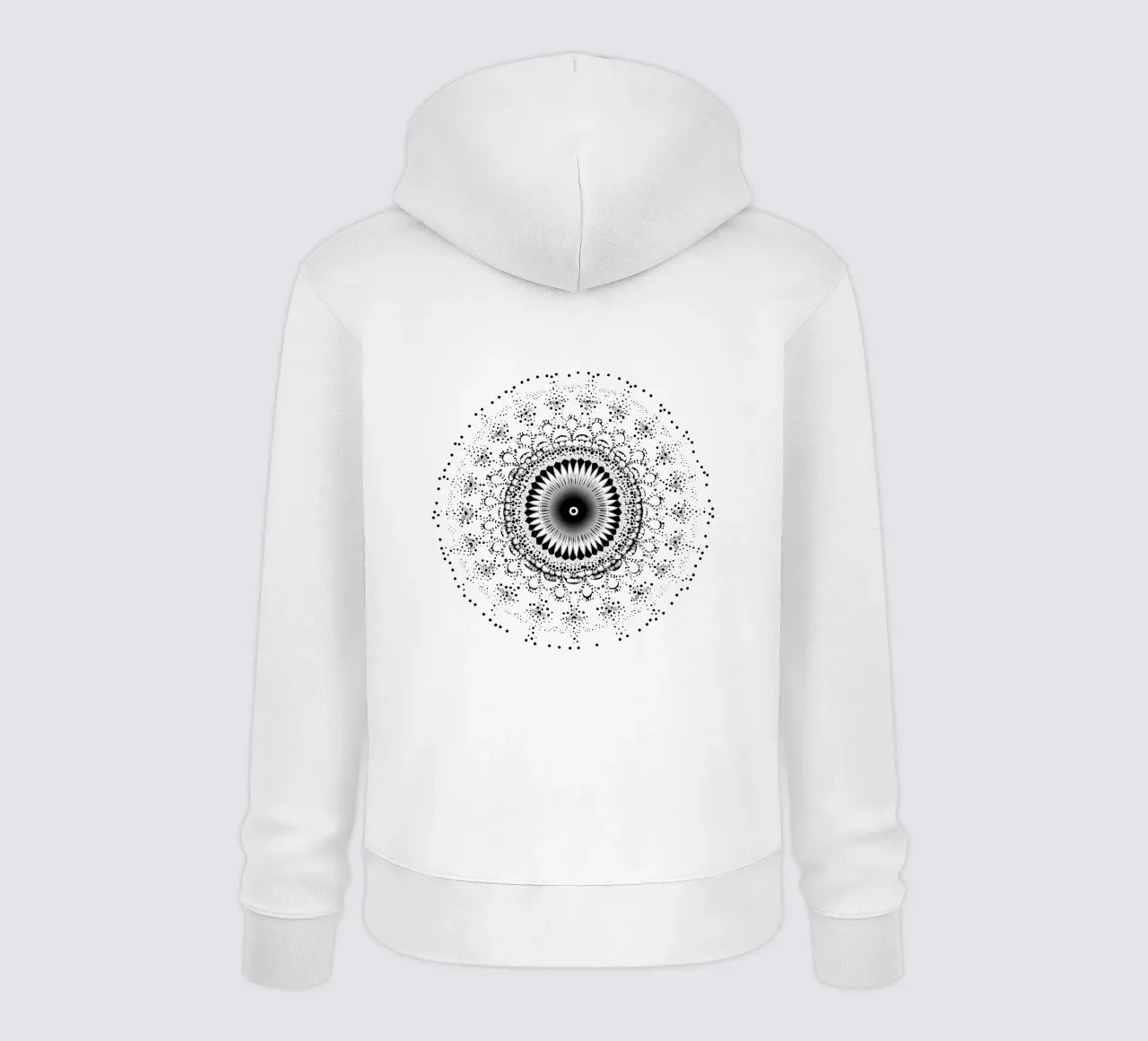 Mandala in bianco e nero felpa con cappuccio da Spiritual Touch