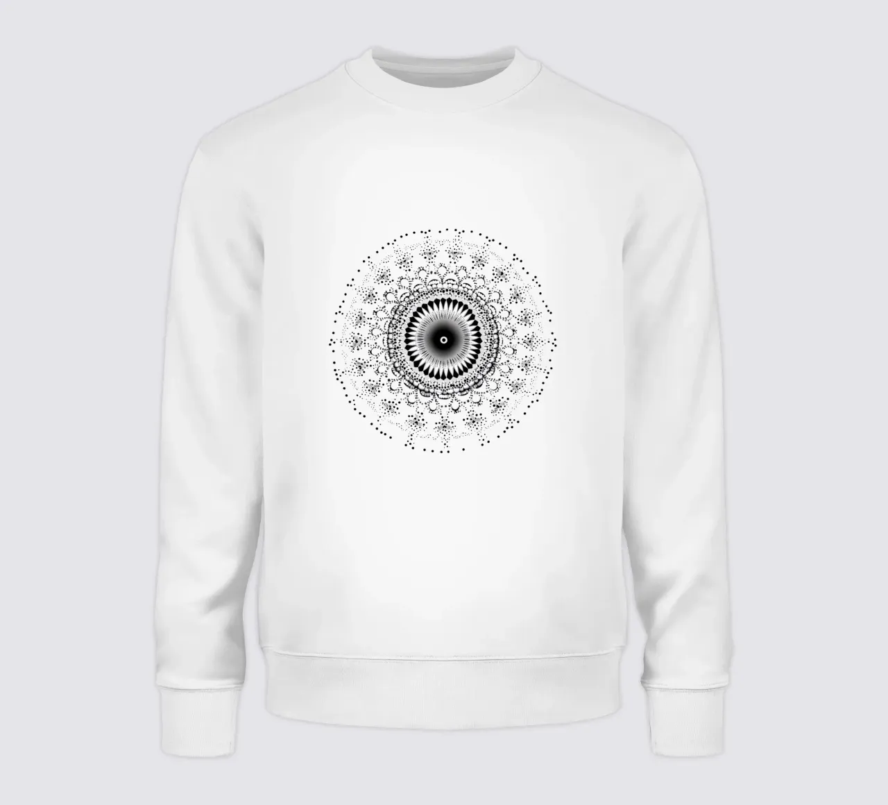 Mandala in bianco e nero felpa da Spiritual Touch