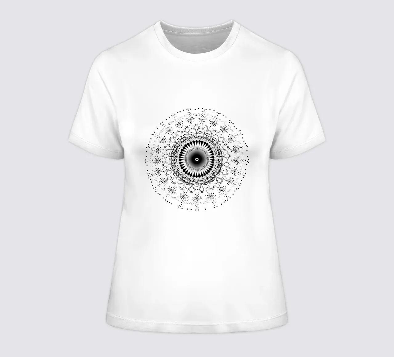Mandala in bianco e nero t-shirt da donna da Spiritual Touch