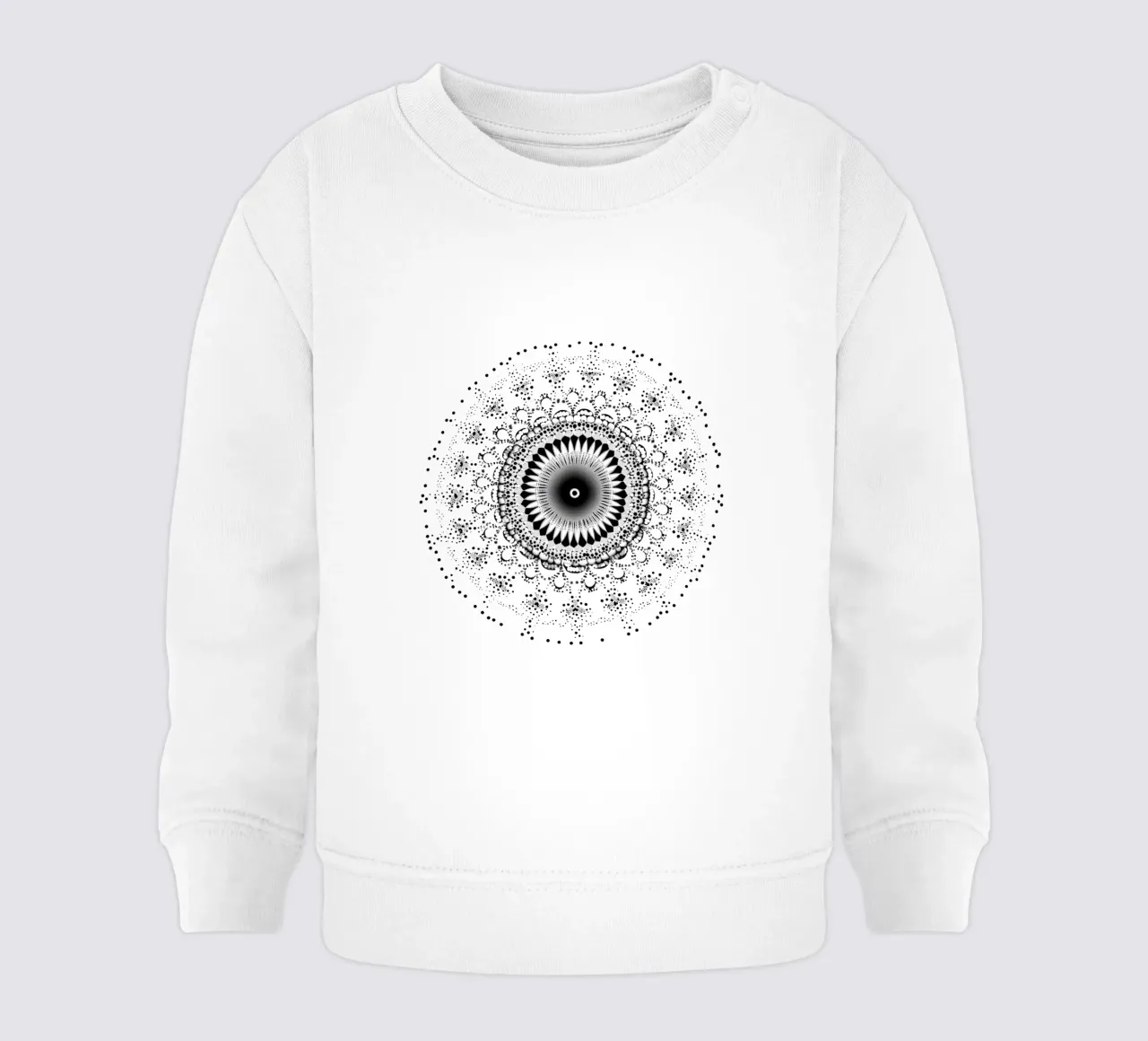 Mandala in bianco e nero felpa neonato da Spiritual Touch
