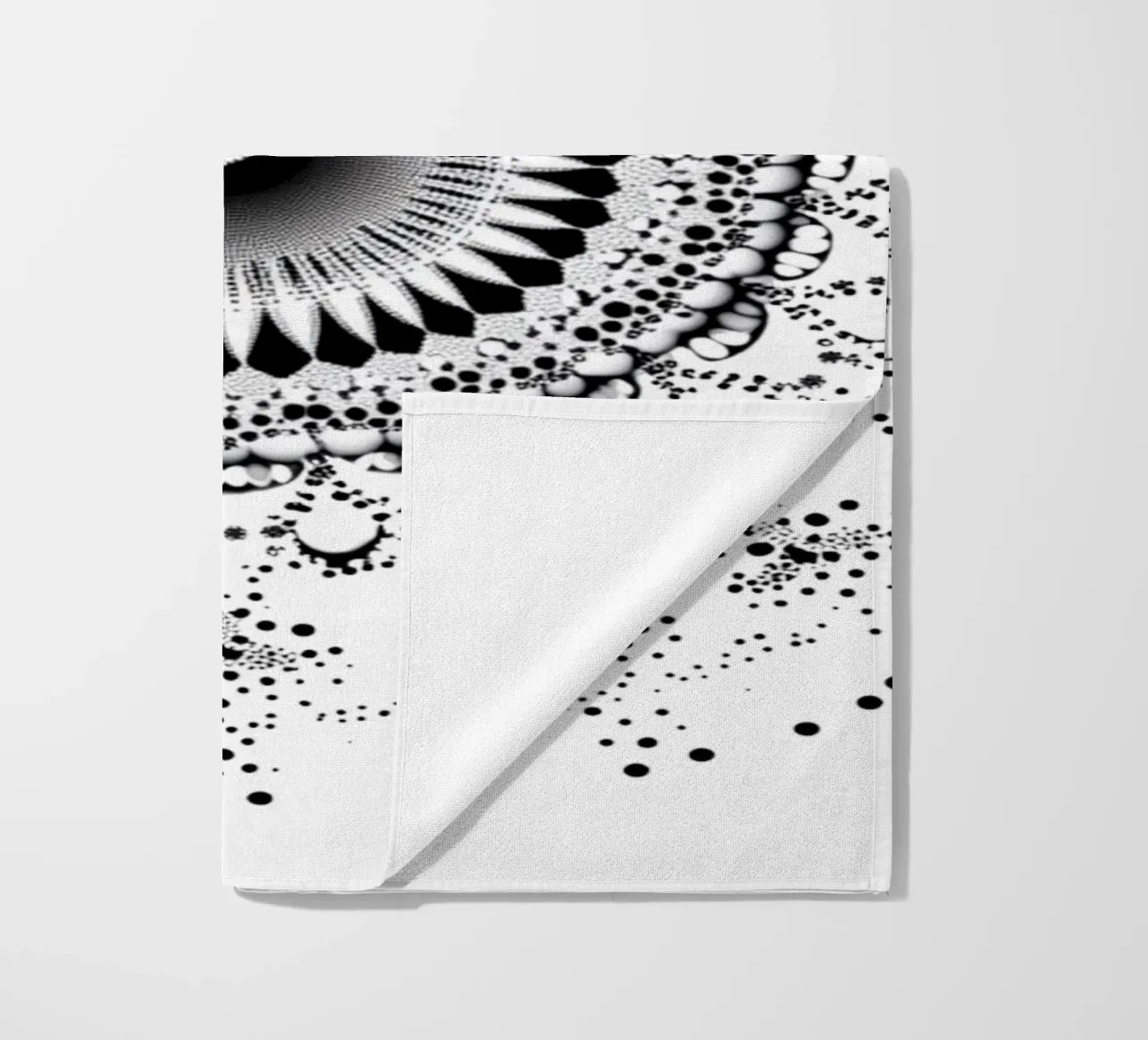 Mandala in bianco e nero telo mare da Spiritual Touch