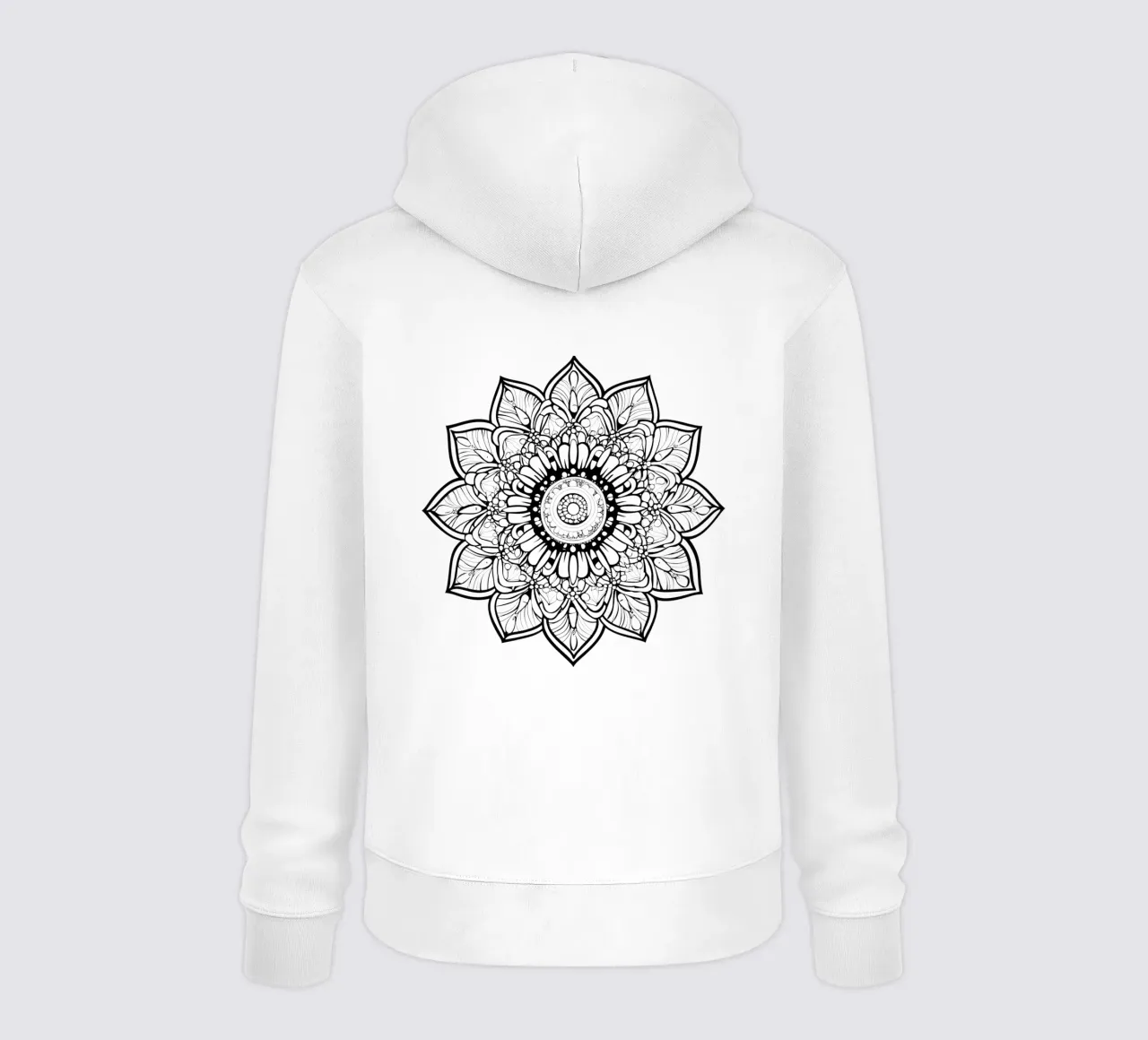 Mandala in bianco e nero felpa con cappuccio da Spiritual Touch