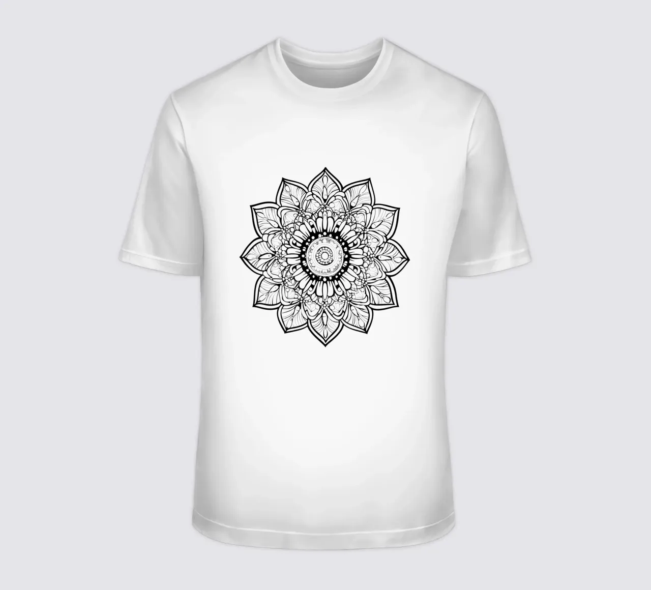 Mandala in bianco e nero t-shirt da Spiritual Touch
