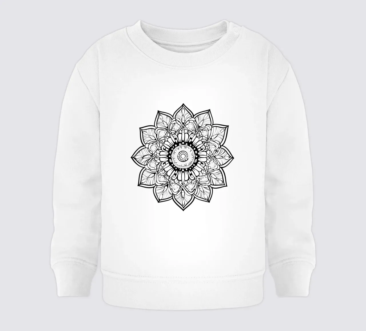 Mandala in bianco e nero felpa neonato da Spiritual Touch