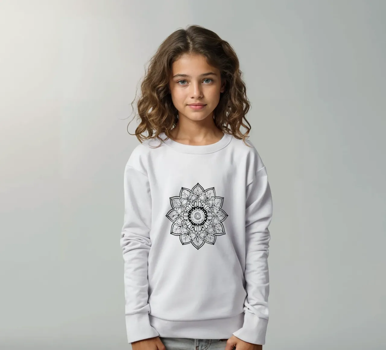 Mandala in bianco e nero felpa bambino da Spiritual Touch