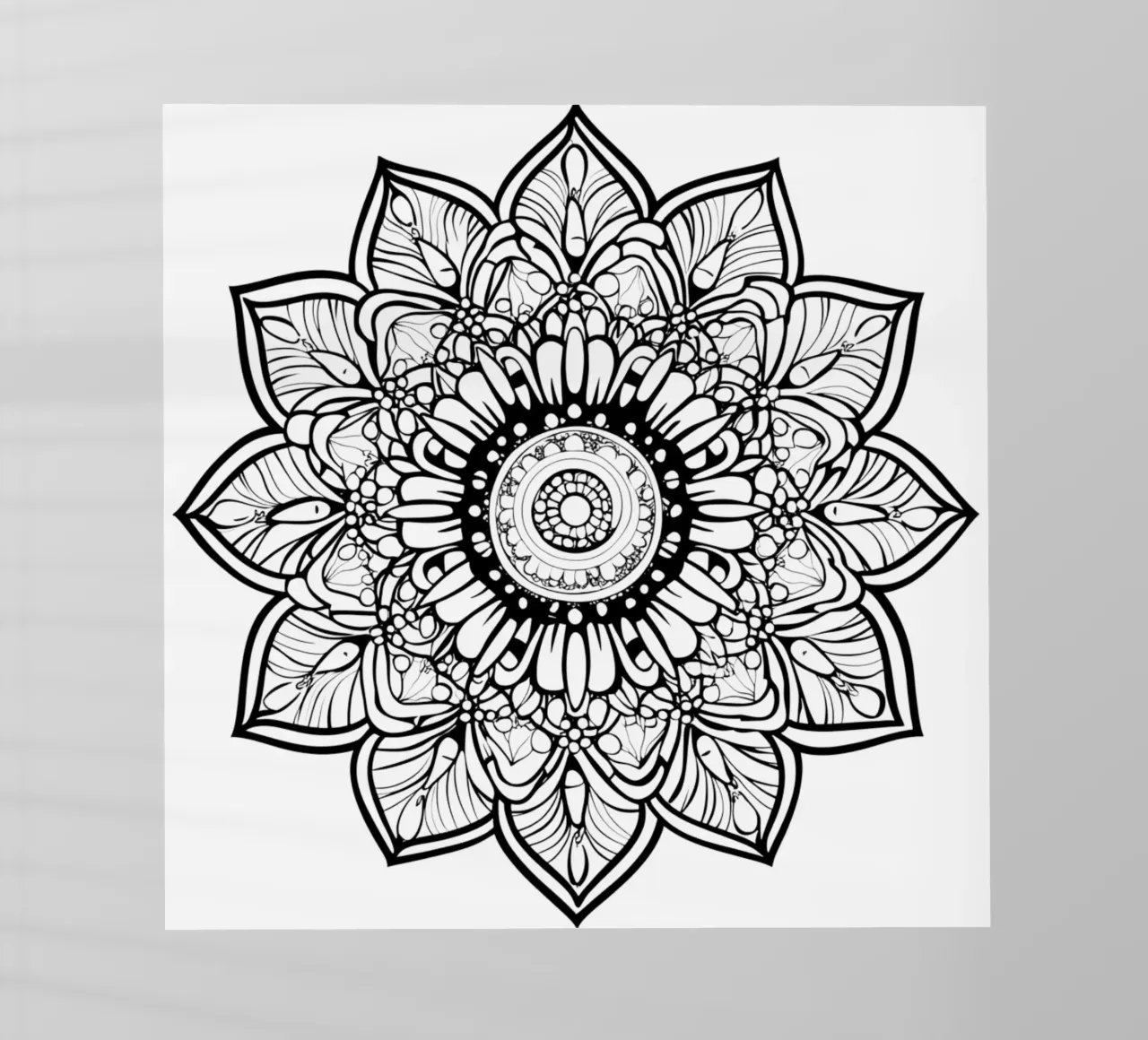 Mandala in bianco e nero pellicola backlit da Spiritual Touch