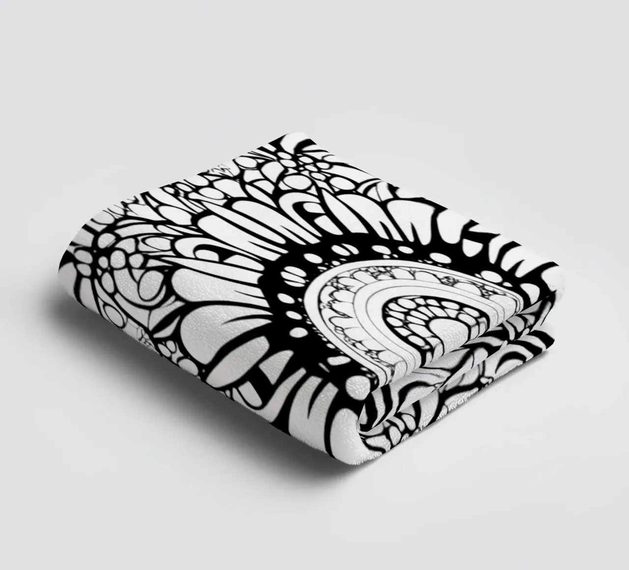 Mandala in bianco e nero asciugamano da bagno da Spiritual Touch